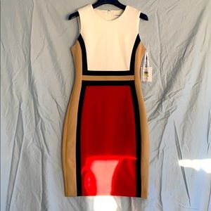 Calvin Klein blocked midi dress